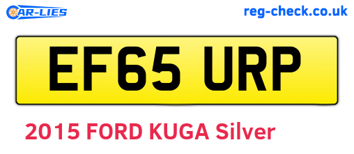 EF65URP are the vehicle registration plates.