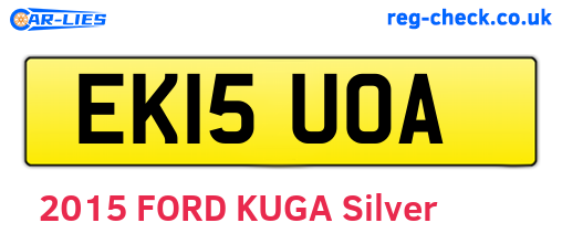 EK15UOA are the vehicle registration plates.
