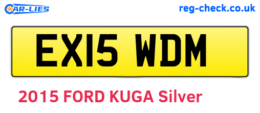 EX15WDM are the vehicle registration plates.