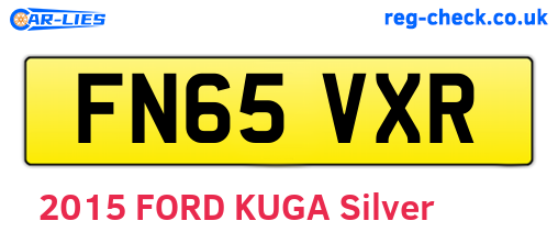 FN65VXR are the vehicle registration plates.
