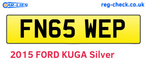 FN65WEP are the vehicle registration plates.