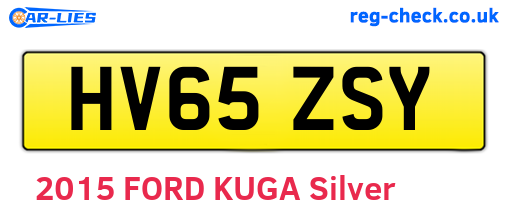 HV65ZSY are the vehicle registration plates.