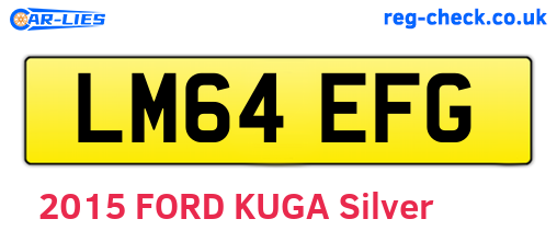 LM64EFG are the vehicle registration plates.