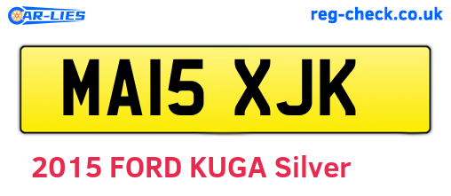 MA15XJK are the vehicle registration plates.