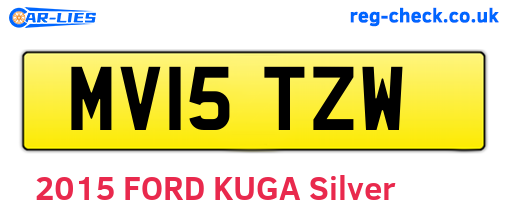 MV15TZW are the vehicle registration plates.