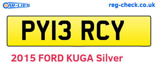 PY13RCY are the vehicle registration plates.