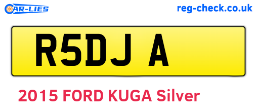 R5DJA are the vehicle registration plates.