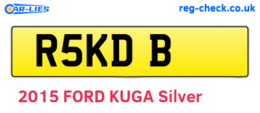 R5KDB are the vehicle registration plates.