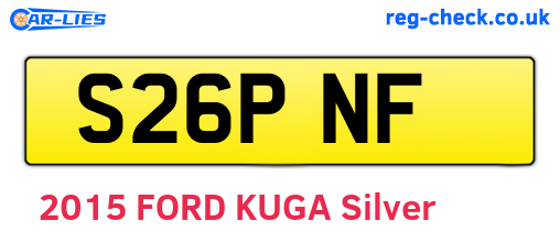 S26PNF are the vehicle registration plates.