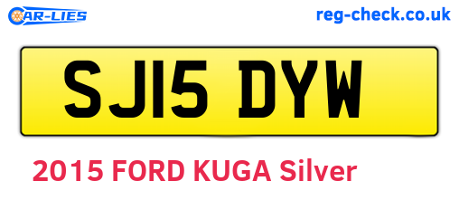 SJ15DYW are the vehicle registration plates.