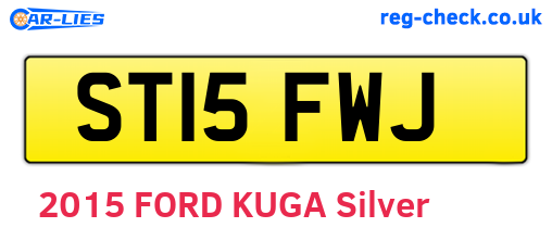 ST15FWJ are the vehicle registration plates.