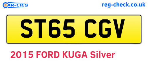 ST65CGV are the vehicle registration plates.