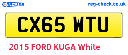 CX65WTU are the vehicle registration plates.