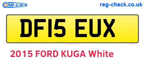 DF15EUX are the vehicle registration plates.
