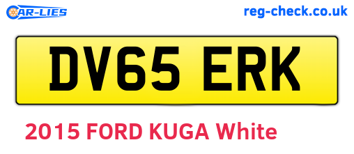 DV65ERK are the vehicle registration plates.