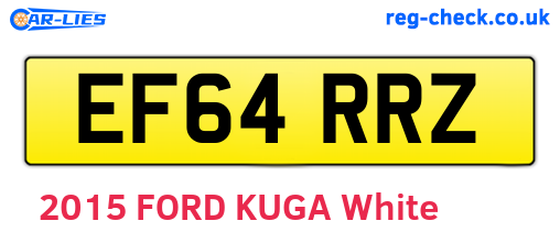 EF64RRZ are the vehicle registration plates.