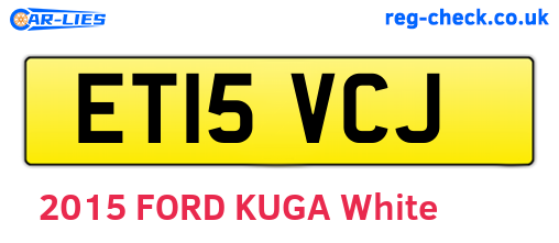 ET15VCJ are the vehicle registration plates.