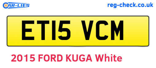 ET15VCM are the vehicle registration plates.