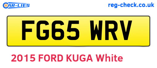 FG65WRV are the vehicle registration plates.