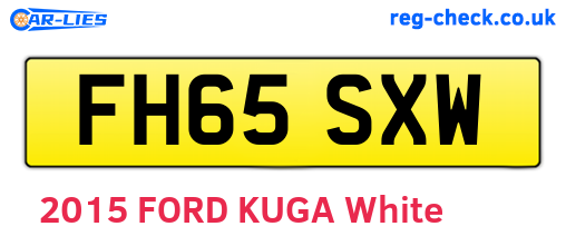 FH65SXW are the vehicle registration plates.