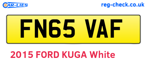 FN65VAF are the vehicle registration plates.
