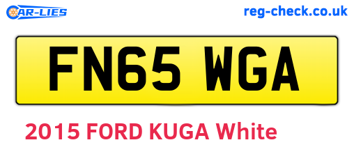 FN65WGA are the vehicle registration plates.