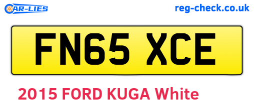 FN65XCE are the vehicle registration plates.
