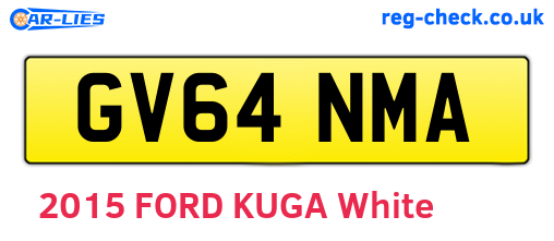 GV64NMA are the vehicle registration plates.