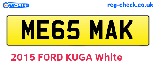 ME65MAK are the vehicle registration plates.