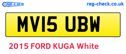 MV15UBW are the vehicle registration plates.