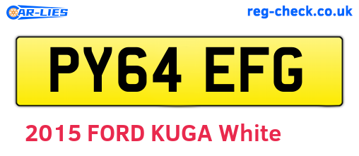 PY64EFG are the vehicle registration plates.