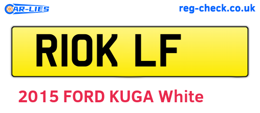 R10KLF are the vehicle registration plates.