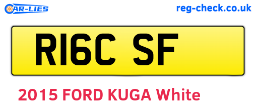 R16CSF are the vehicle registration plates.