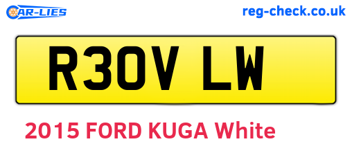 R30VLW are the vehicle registration plates.
