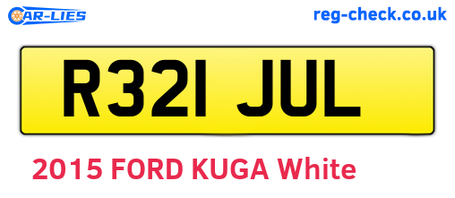 R321JUL are the vehicle registration plates.