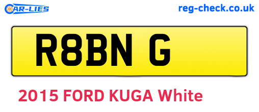 R8BNG are the vehicle registration plates.