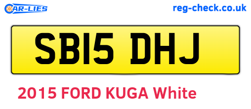SB15DHJ are the vehicle registration plates.