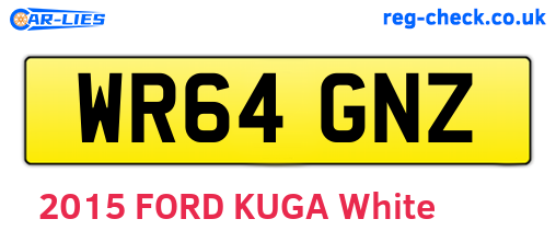 WR64GNZ are the vehicle registration plates.