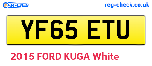 YF65ETU are the vehicle registration plates.