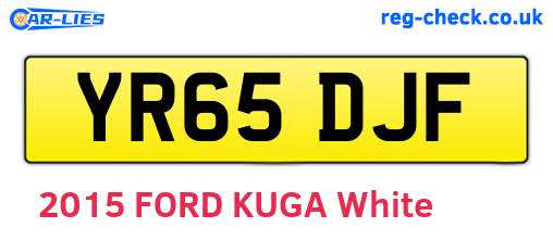 YR65DJF are the vehicle registration plates.
