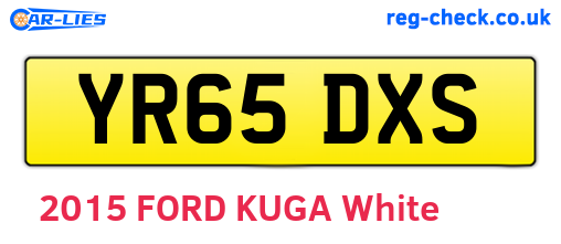 YR65DXS are the vehicle registration plates.