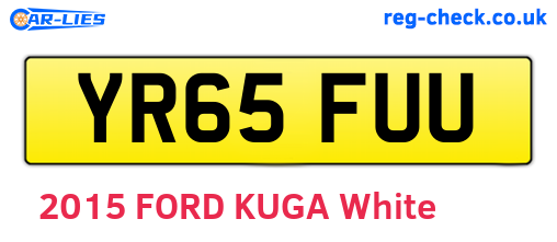 YR65FUU are the vehicle registration plates.