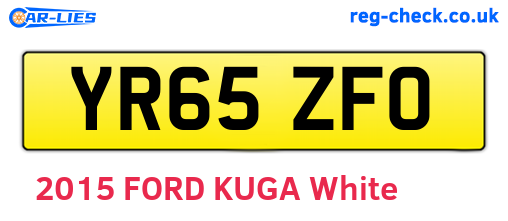 YR65ZFO are the vehicle registration plates.