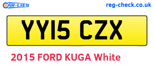 YY15CZX are the vehicle registration plates.