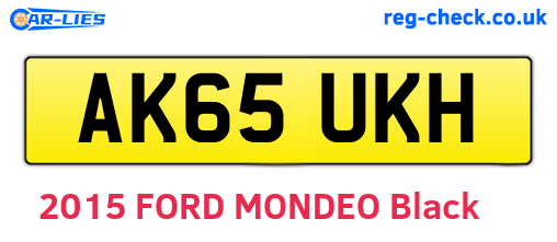 AK65UKH are the vehicle registration plates.