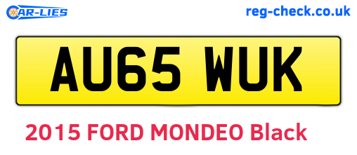 AU65WUK are the vehicle registration plates.