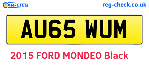AU65WUM are the vehicle registration plates.
