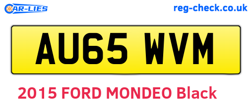 AU65WVM are the vehicle registration plates.