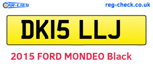 DK15LLJ are the vehicle registration plates.