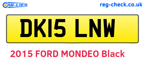 DK15LNW are the vehicle registration plates.